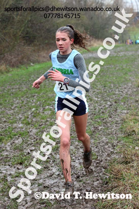 Junior girls Northern Inter Counties Schools Cross Country, Stockton. Photo: David T. Hewitson/Sports for All Pics